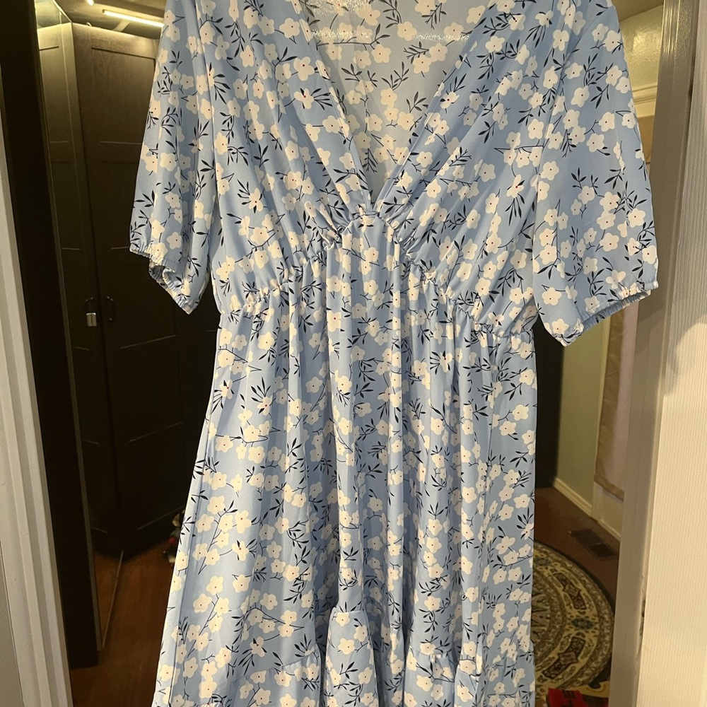 Floral Blue Dress